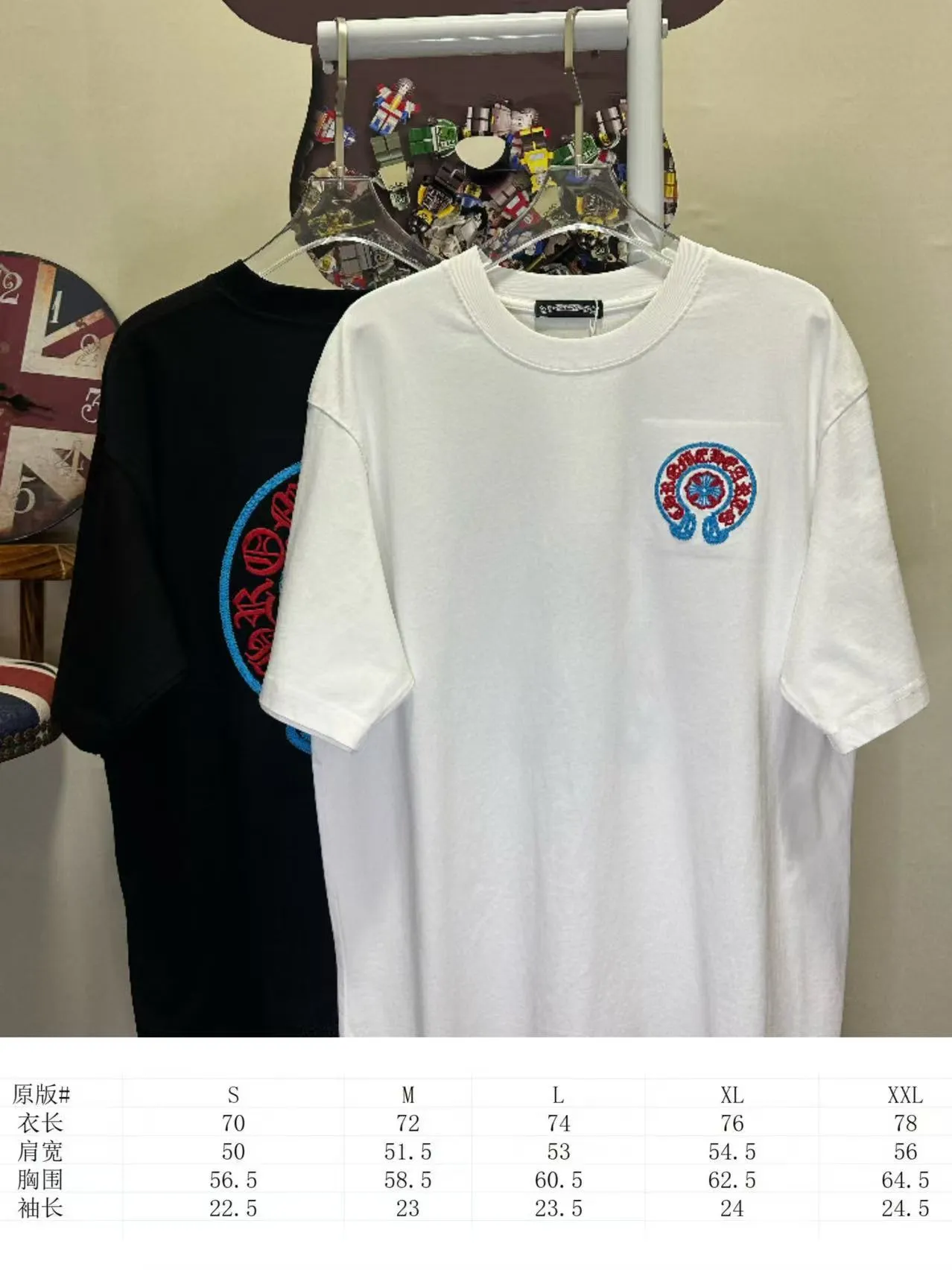 Come Hearts 3D ， Classic Logo ， 。 ： 🪡 ➕ ：Black White SIZE：S-XXL